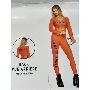 Modern Heroes Ladies Inmate Jail Halloween Costume Size M
